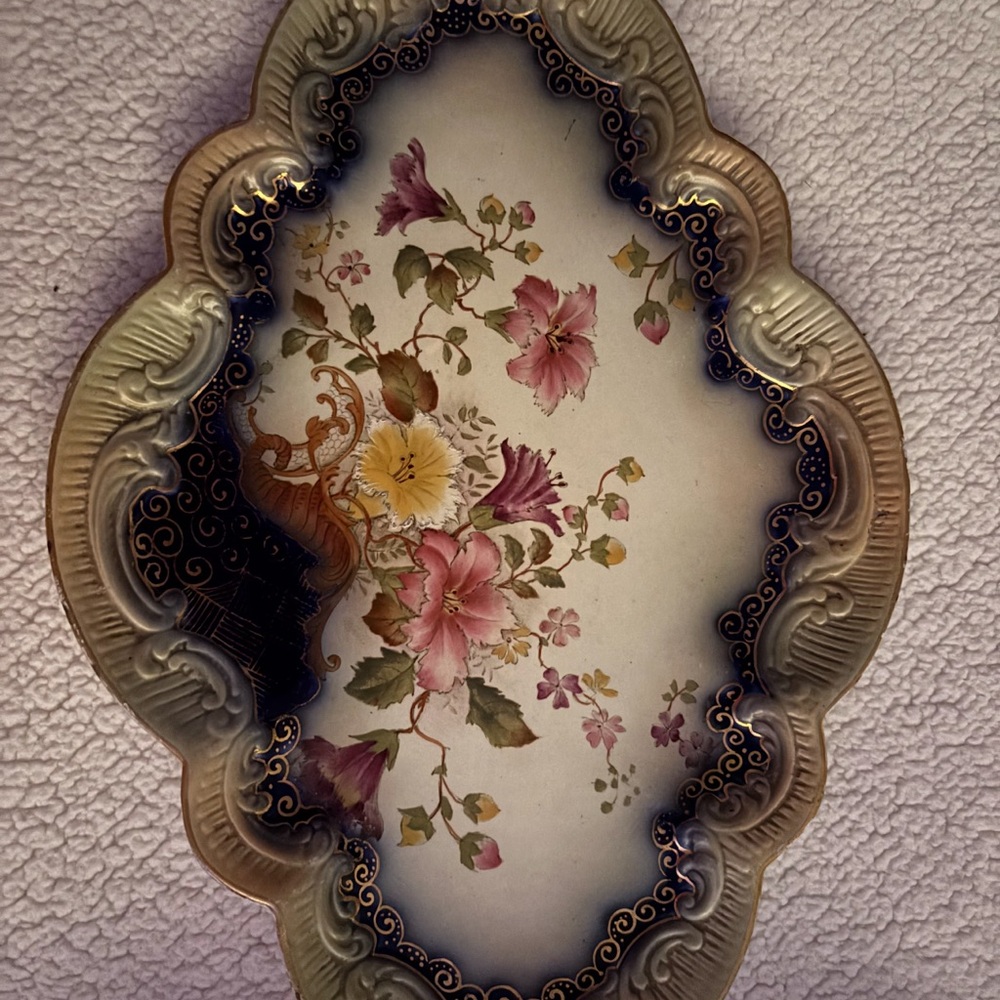 Floral Decorative Plate with Gold Accents Carltonware floral edition